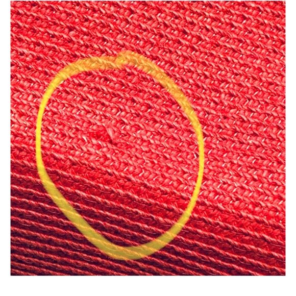 straw red handbag chain handle clasp lock zipper 5 pockets 2 handle 15x9x4" READ - Picture 5 of 11